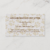 Eenvoudig design voor gezelschapszetters visitekaartje (Voorkant)