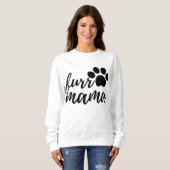 Eenvoudig design vrouw zwarte kattenliefje moeder trui (Voorkant volledig)