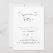 Eenvoudig Despedida de Soltera Spaans Vrijgezellen Kaart (Voorkant)