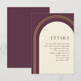 Eenvoudig detail van de huwelijkswedstrijd van de  informatiekaartje