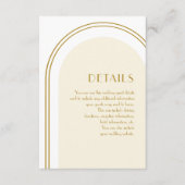 Eenvoudig details van de Wit-bruiloft Informatiekaartje (Voorkant)