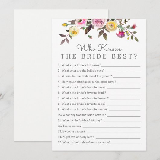 Eenvoudig  die haar beste schoenenkaart kent kaart (Voorkant / Achterkant)