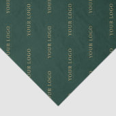 Eenvoudig Diep Groen Bedrijfs Gedrukte Merk Logo Tissuepapier (Detail)