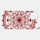 Eenvoudig diep rood Mandalae Case-Mate iPhone Case (Achterkant (horizontaal))