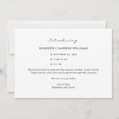 Eenvoudig dier Hallo Baby Aangepaste foto Pasgebor Aankondiging (Achterkant)