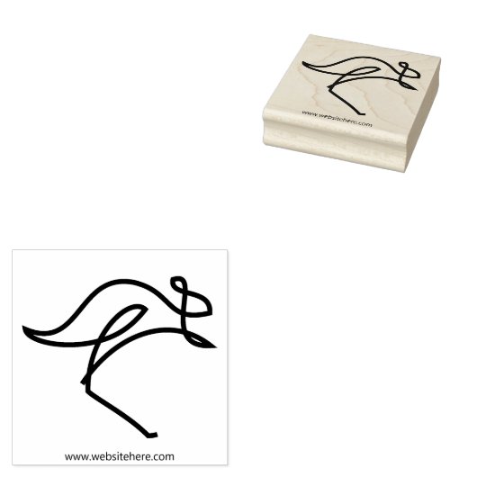 Eenvoudig dier Kangaroo Rubberstempel (Gestempeld)