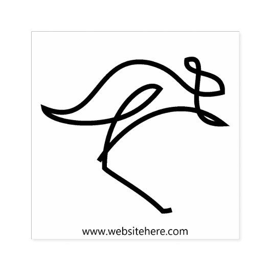 Eenvoudig dier Kangaroo Rubberstempel (Afrduk)