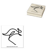 Eenvoudig dier Kangoeroe Rubberstempel (Gestempeld)