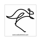 Eenvoudig dier Kangoeroe Rubberstempel (Afrduk)