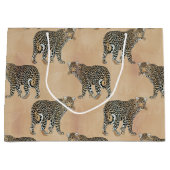 Eenvoudig dierlijk patroonpatroon in Golden Leopar Groot Cadeauzakje (Voorkant)