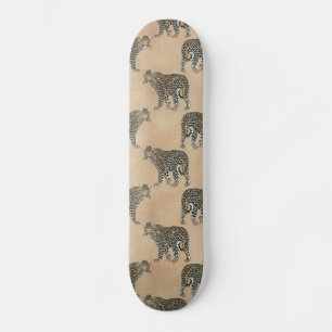 Eenvoudig dierlijk patroonpatroon in Golden Leopar Persoonlijk Skateboard