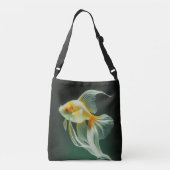 Eenvoudig digitaal kunstwerk voor goudvissen | crossbody tas (Achterkant)