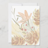 Eenvoudig diner met minimale Waterverf Thanksgivin Kaart (Achterkant)