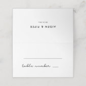 Eenvoudig diner plaatskaartje (Buitenkant ongevouwen)