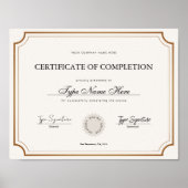 Eenvoudig  diploma, diploma poster (Voorkant)