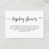 Eenvoudig Display Douche Vrijgezellenfeest Informatiekaartje (Voorkant)