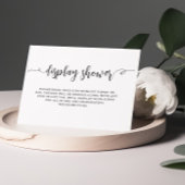 Eenvoudig Display Douche Vrijgezellenfeest Informatiekaartje