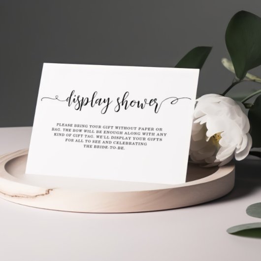 Eenvoudig Display Douche Vrijgezellenfeest Informatiekaartje
