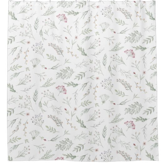 Eenvoudig Ditsy Floral Pattern | Schoengordijn Douchegordijn (Voorkant)