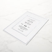 Eenvoudig Divine Wedding Silver Foil Folie Uitnodiging (Gedraaid)