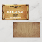 Eenvoudig DIY Custom  Rustiek Goud Lijst Ontwerp Visitekaartje (Voorkant / Achterkant)