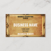 Eenvoudig DIY Custom  Rustiek Goud Lijst Ontwerp Visitekaartje (Voorkant)