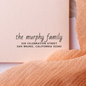 Eenvoudig DIY-familienaam en -retouradres Rubberstempel