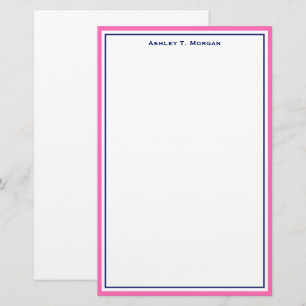 Eenvoudig DIY-Lijst & BG, warm roze blauw wit Briefpapier
