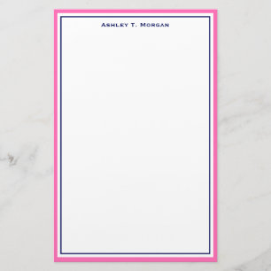 Eenvoudig DIY-Lijst & BG, warm roze blauw wit Briefpapier