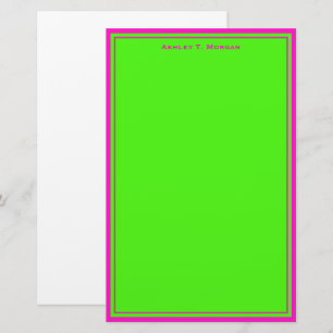 Eenvoudig DIY-Lijst en BG, schokkend roze Limoen Briefpapier