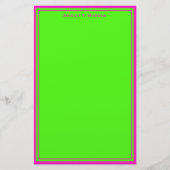 Eenvoudig DIY-Lijst en BG, schokkend roze Limoen Briefpapier (Voorkant)