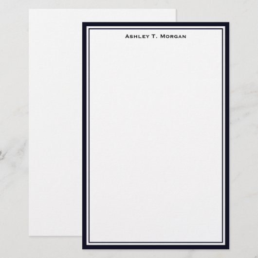 Eenvoudig DK Blue/White - gepersonaliseerd papier (Voorkant / Achterkant)