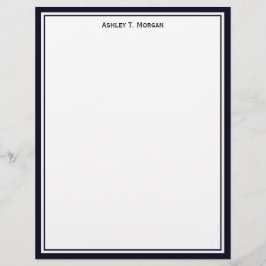 Eenvoudig DK Blue / White Personal Letterhead