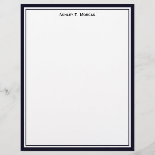 Eenvoudig DK Blue / White Personal Letterhead