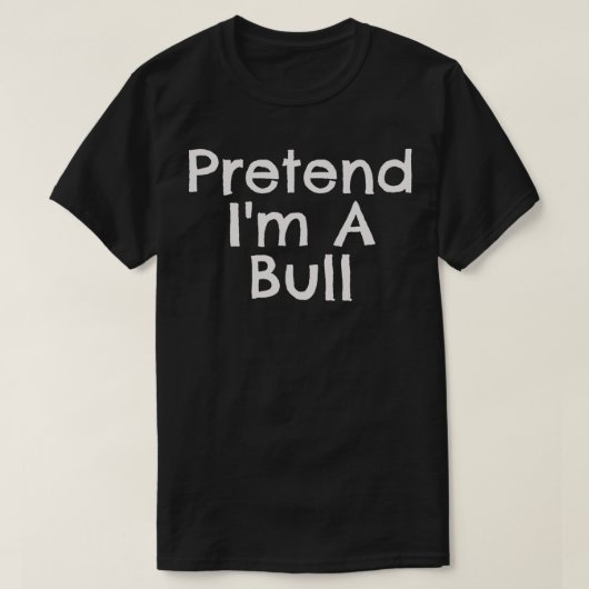Eenvoudig doen alsof in Bull Quick Halloween kostu T-shirt (Design voorkant)