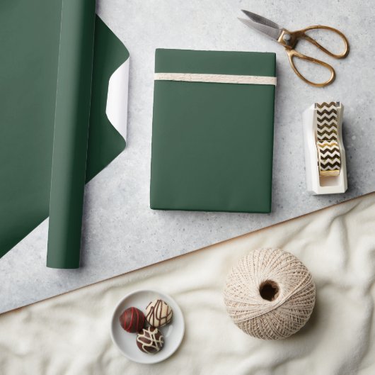Eenvoudig donker bosgroen cadeaupapier (Crafts)