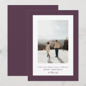 Eenvoudig Donker Byzantium fotolijstje Feestdagenkaart (Voorkant / Achterkant)