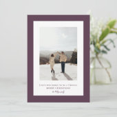 Eenvoudig Donker Byzantium fotolijstje Feestdagenkaart (Staand voorkant)