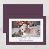 Eenvoudig donker Byzantium fotolijstje Feestdagenkaart (Voorkant / Achterkant)