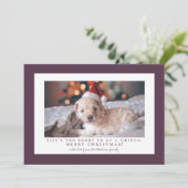 Eenvoudig donker Byzantium fotolijstje Feestdagenkaart (Staand voorkant)