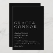 Eenvoudig, donker, elegant, modern kaart (Voorkant / Achterkant)