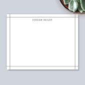 Eenvoudig Donker Grijs Geometrisch Modern Professi Notitiekaartje