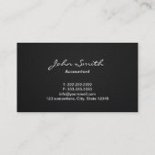 Eenvoudig donker monogram accountant Visitekaartje (Achterkant)