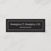 Eenvoudig, donker, schoon en professioneel Visitek Mini Visitekaartje (Voorkant)