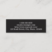 Eenvoudig, donker, schoon en professioneel Visitek Mini Visitekaartje (Achterkant)