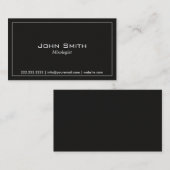 Eenvoudig donker Visitekaartje (Voorkant / Achterkant)