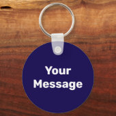 Eenvoudig Donkerblauw en wit Uw Sjabloon van het B Sleutelhanger (Voorkant)