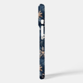 Eenvoudig donkerblauw met sneeuwvlokken Case-Mate iPhone case (Achterkant / Links)