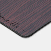 Eenvoudig Donkerbruin Hout Textuur Aangepast Monog Bureaumat (Hoek)