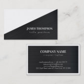 Eenvoudig donkergrijs geborsteld metaal visitekaartje (Voorkant / Achterkant)